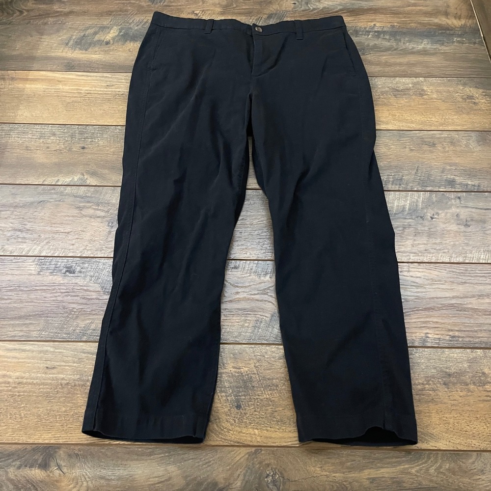 J.Crew High-Rise Girlfriend Chino Pants Black Size 14 Stretch Cotton Trousers